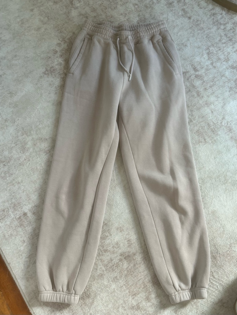 Abercrombie & Fitch Beige Fleece Lined Joggers Size Small